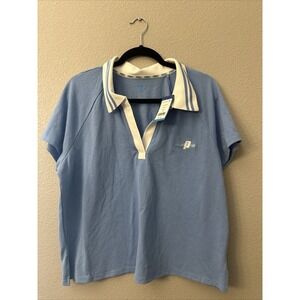 NWT Prince Pickleball Women's‎ Short Sleeve Polo Shirt Light Blue Size XXL